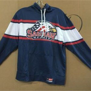 Bardown Men's "Saginaw Sprit" Pullover Jersey With Hoodie Sz: M Navy